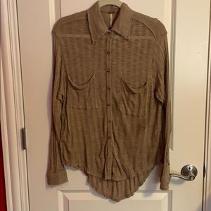 Free People Grunge Button-Up